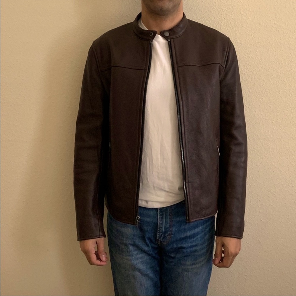 Coach Men's Brown 100% Leather Jacket